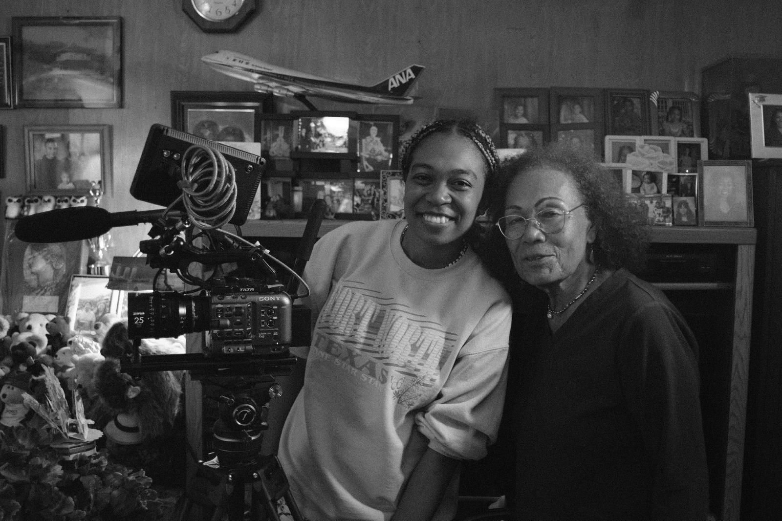 Ark Miura with Keiko Clark at home in Oakland, on set